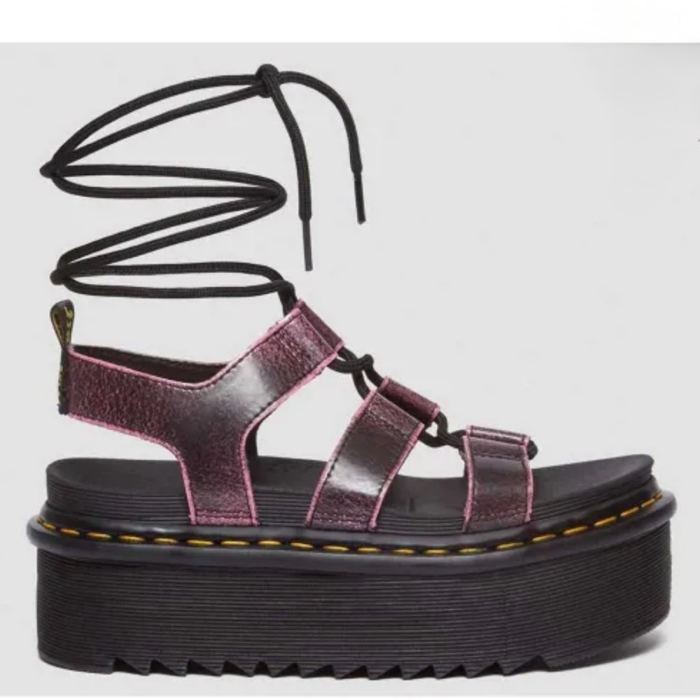 Dr. Marten Nartilla Purple Flatform Sandals Size 10 - Picture 6 of 16